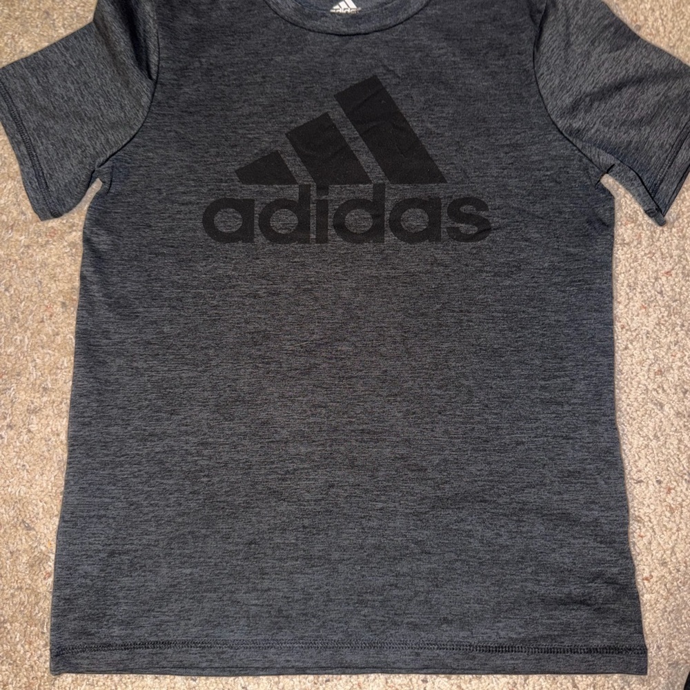 adidas Climalite Dry fit Kids' Gray Performance Tee